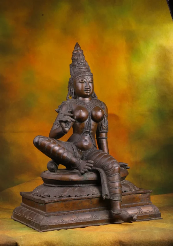 Bronze Bogasakthi Statue - Hindu Goddess of Power & Grace - 24 Inches - Image 3