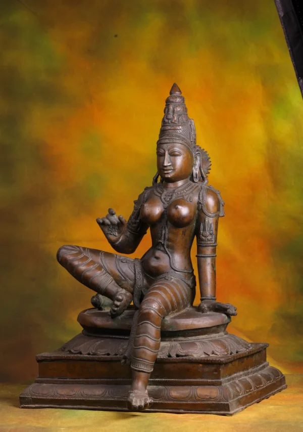 Bronze Bogasakthi Statue - Hindu Goddess of Power & Grace - 24 Inches - Image 2