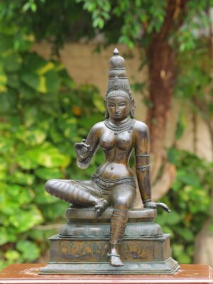 Bronze Bogasakthi Statue - South Indian Goddess Sculpture - 30 Inches