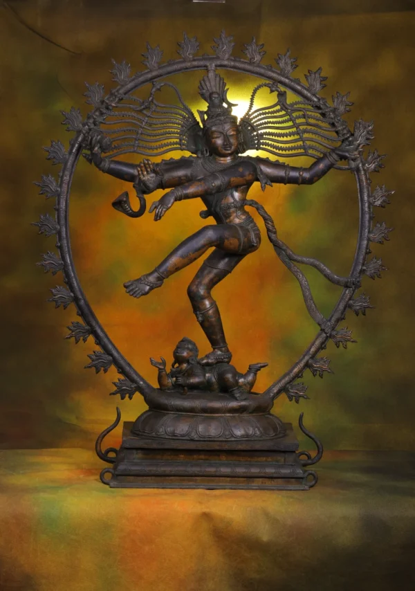 Bronze Nataraja Statue - Hindu Lord Shiva Cosmic Dance Sculpture - 42 Inches