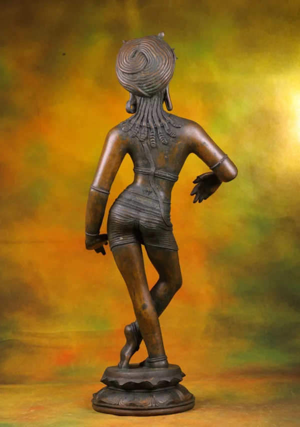 Bronze Rishabhadeva Statue - Jain Tirthankara with Lotus Base - 30 Inches - Image 4