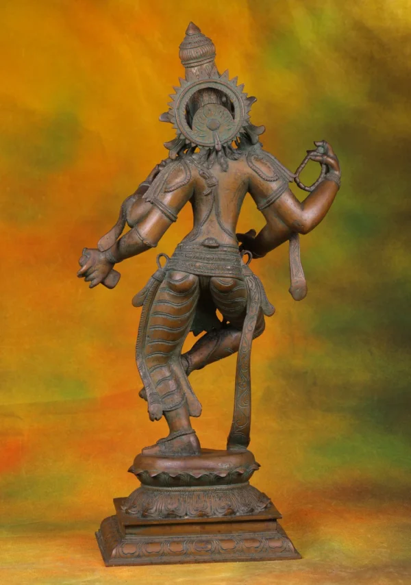 Bronze Saraswati Statue - Hindu Goddess of Wisdom & Arts - 25 Inches - Image 4