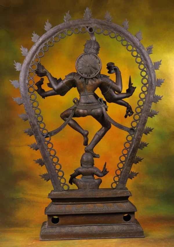 Bronze Shiva Nataraja Statue - Hindu God of Dance & Creation - 34 Inches - Image 4
