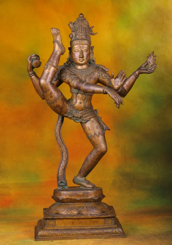 Bronze Shiva Thandavam Statue - Hindu God of Cosmic Dance - 24 Inches