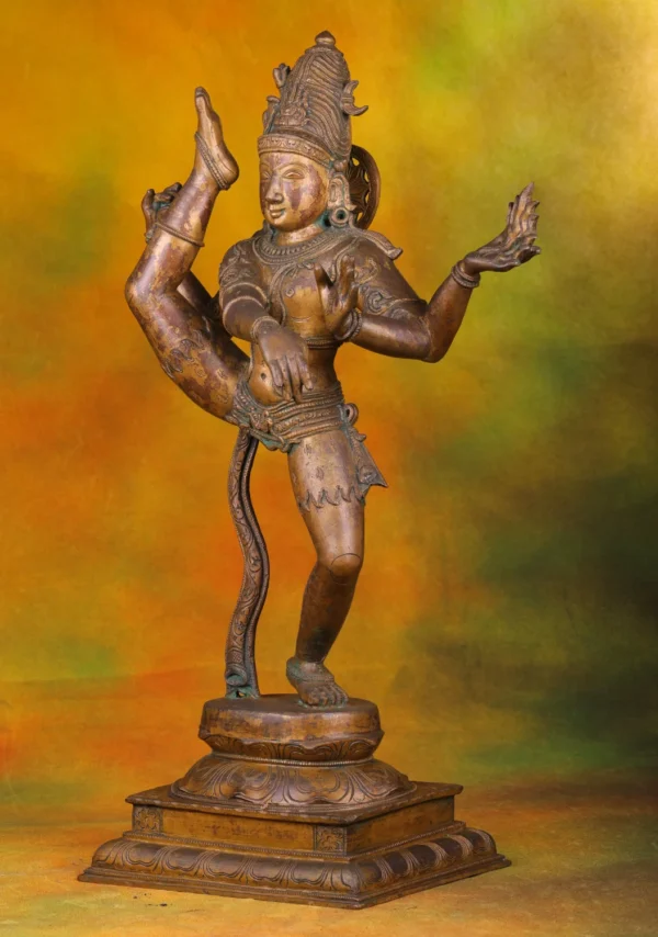 Bronze Shiva Thandavam Statue - Hindu God of Cosmic Dance - 24 Inches - Image 2