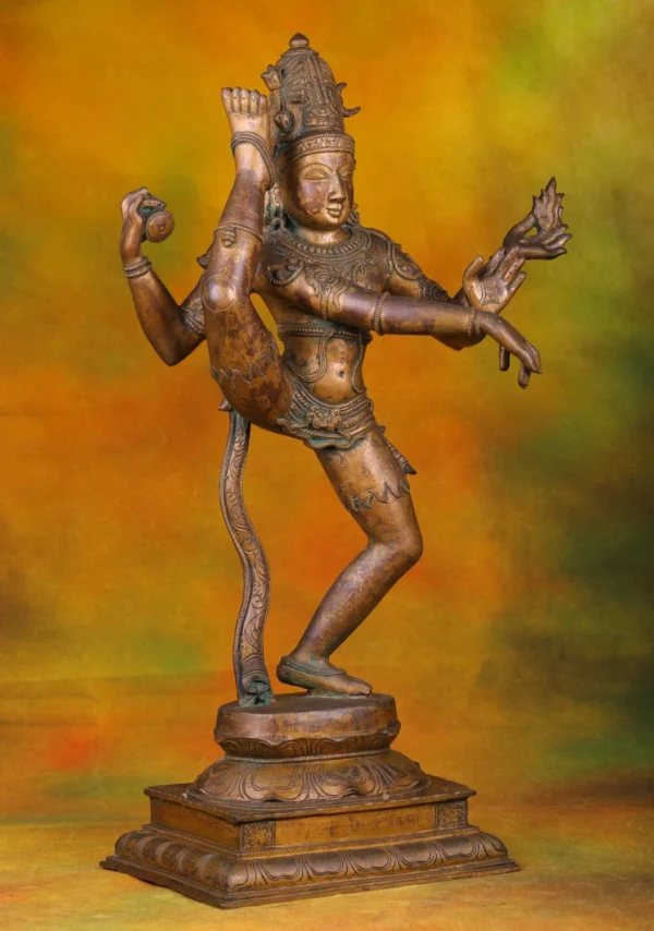 Bronze Shiva Thandavam Statue - Hindu God of Cosmic Dance - 24 Inches - Image 3