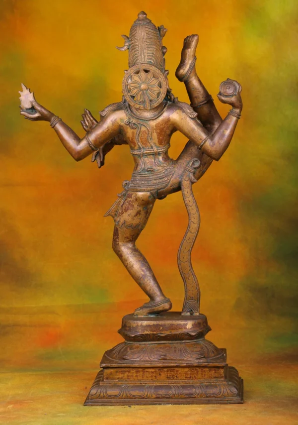 Bronze Shiva Thandavam Statue - Hindu God of Cosmic Dance - 24 Inches - Image 4