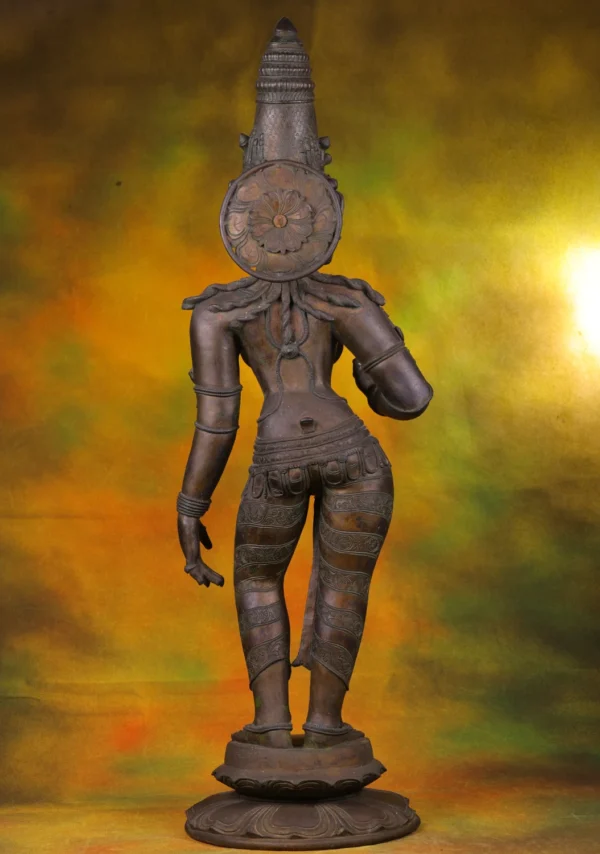 Bronze Standing Parvati Statue - Hindu Goddess of Power - 36 Inches - Image 4