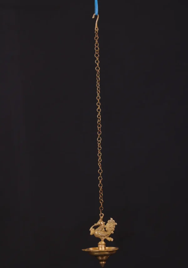 Brass Annam Lamp - Hanging Decor with 3 Deep - Image 3