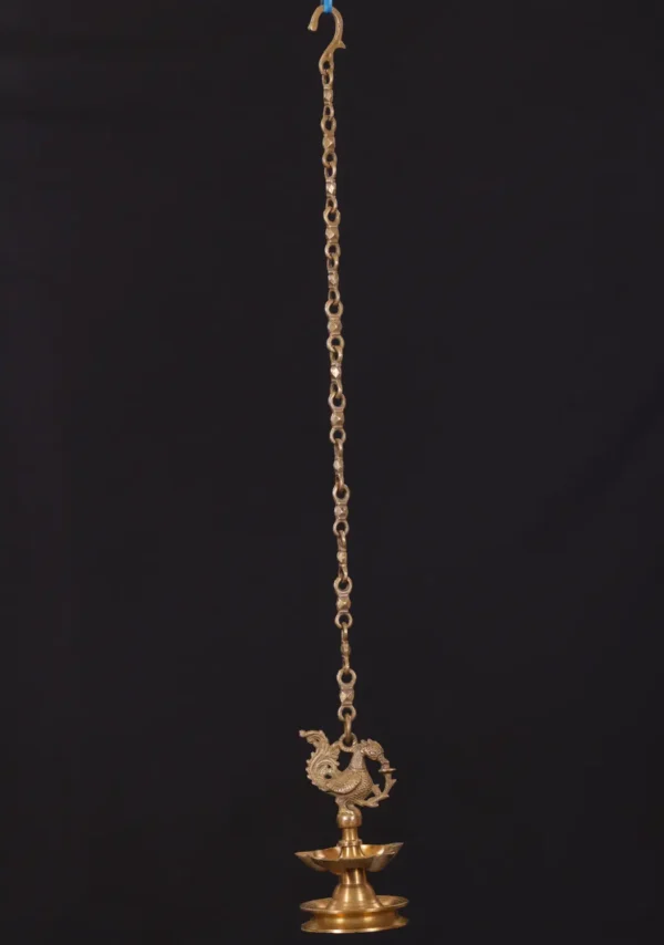 Brass Annam Lamp - Hanging Decor with 3 Deep