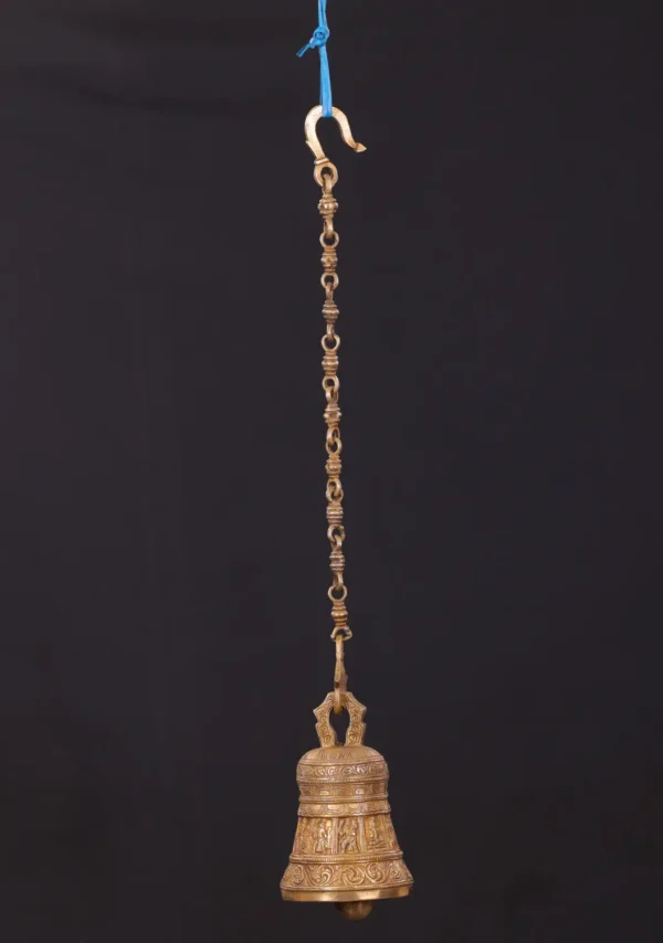 Brass Dasavataram Bell - Hanging Decor with Vishnu Avatars - Image 2