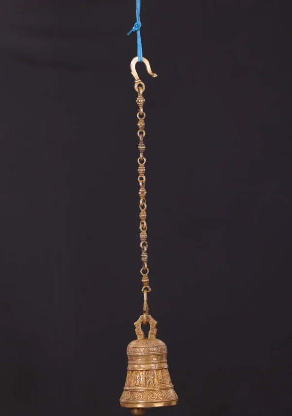 Brass Dasavataram Bell - Hanging Decor with Vishnu Avatars