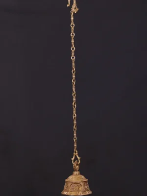 Brass Kali Bell - Hanging Decor with Dragon