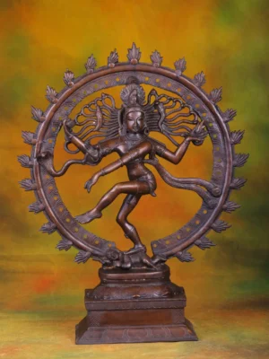 Brass Nataraja Statue - Lord Shiva Cosmic Dance - 21 Inches