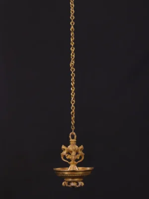 Brass Peacock Lamp - Hanging Decor with Chain
