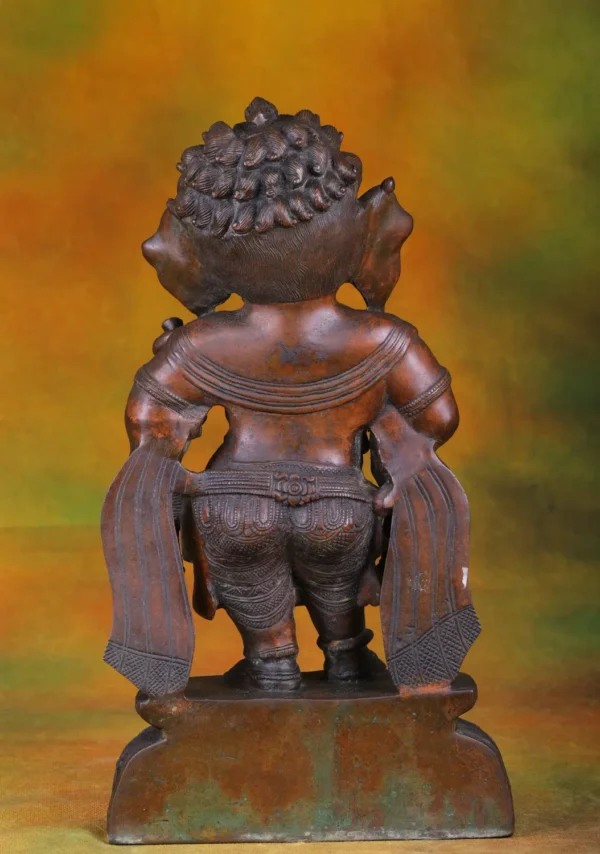 Brass Standing Ganesha Statue - Hindu God of Wisdom - 16 Inches - Image 4