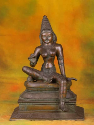 Bronze Bogasakthi Statue - South Indian Divine Grace - 17 Inches