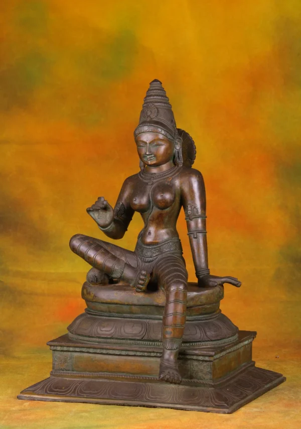 Bronze Bogasakthi Statue - South Indian Divine Grace - 17 Inches - Image 2