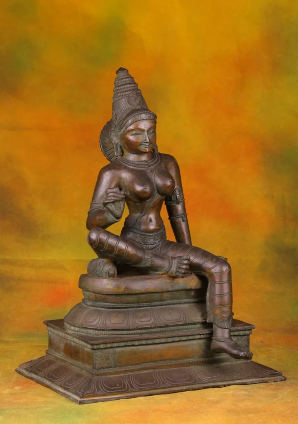 Bronze Bogasakthi Statue - South Indian Divine Grace - 17 Inches - Image 3