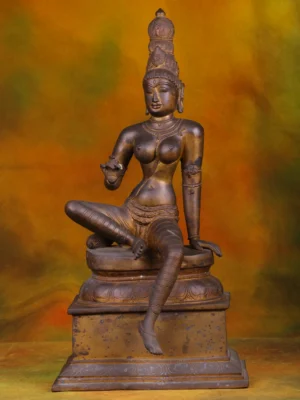 Bronze Bogasakthi Statue - South Indian Divine Grace - 20 Inches