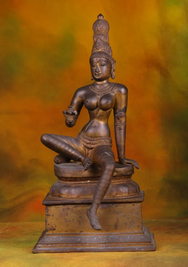 Bronze Bogasakthi Statue - South Indian Divine Grace - 20 Inches