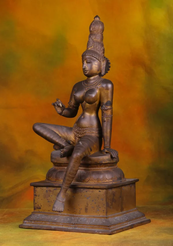 Bronze Bogasakthi Statue - South Indian Divine Grace - 20 Inches - Image 2