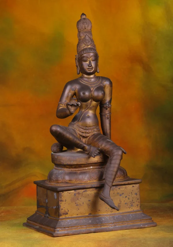 Bronze Bogasakthi Statue - South Indian Divine Grace - 20 Inches - Image 3