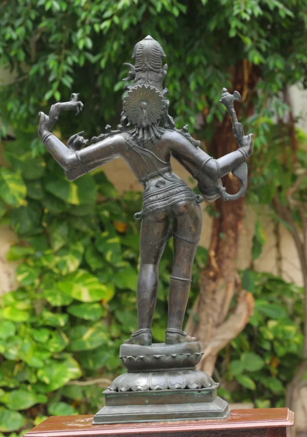 Bronze Chandrasekhara Statue - Lord Shiva with Deer & Axe - 42 Inches - Image 4