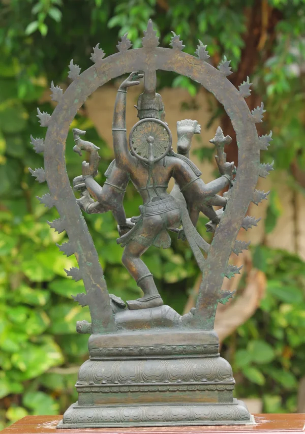 Bronze Uruthuva Thandavam Nataraja - Lord Shiva Dance - 38 Inches - Image 4